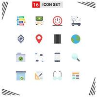 16 Thematic Vector Flat Colors and Editable Symbols of router network basic internet ui Editable Pack of Creative Vector Design Elements