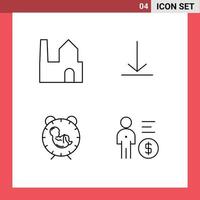 Universal Icon Symbols Group of 4 Modern Filledline Flat Colors of factory baby industry twitter child Editable Vector Design Elements