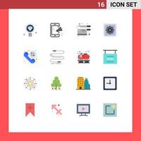 16 Creative Icons Modern Signs and Symbols of data computer mobile computation utensil Editable Pack of Creative Vector Design Elements