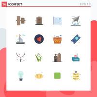 Universal Icon Symbols Group of 16 Modern Flat Colors of ship beach patient send internet Editable Pack of Creative Vector Design Elements