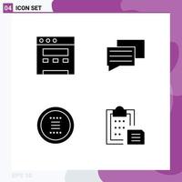 Solid Glyph Pack of Universal Symbols of browser navigation education circle document Editable Vector Design Elements