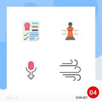 4 Creative Icons Modern Signs and Symbols of data game report advantage tactic Editable Vector Design Elements