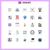 Set of 25 Vector Flat Colors on Grid for gdpr rake city box game Editable Vector Design Elements