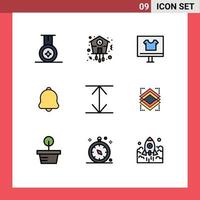 9 Creative Icons Modern Signs and Symbols of expand sound browser notification alert Editable Vector Design Elements