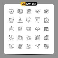 Pack of 25 creative Lines of business olympic games day greek ancient Editable Vector Design Elements