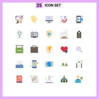 Set of 25 Modern UI Icons Symbols Signs for business day feelings kids mother Editable Vector Design Elements