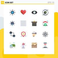 Universal Icon Symbols Group of 16 Modern Flat Colors of refresh good disease report health Editable Pack of Creative Vector Design Elements