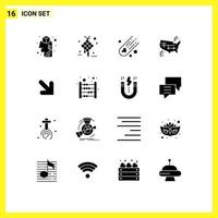 16 Creative Icons Modern Signs and Symbols of arrow states hanging united usa Editable Vector Design Elements