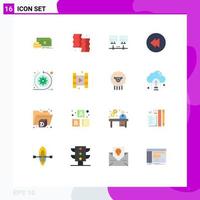 16 Creative Icons Modern Signs and Symbols of sprint arrows meat agile multimedia Editable Pack of Creative Vector Design Elements