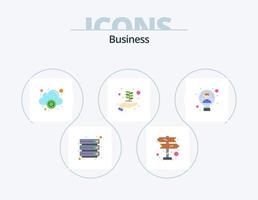 Business Flat Icon Pack 5 Icon Design. person. idea. cloud. bulb. growth vector