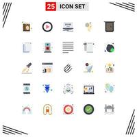 Set of 25 Modern UI Icons Symbols Signs for gate buildings web idea staff Editable Vector Design Elements
