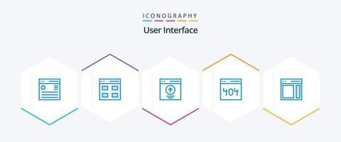 usuario interfaz 25 azul icono paquete incluso página. comunicación. usuario. usuario. mensaje vector