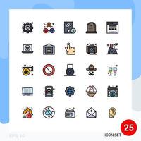 25 Creative Icons Modern Signs and Symbols of rip graveyard computers grave signal Editable Vector Design Elements