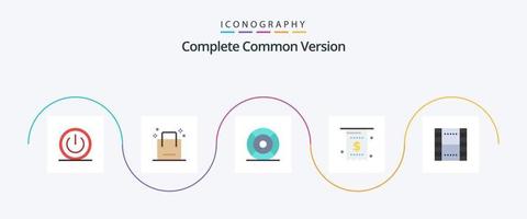 completar común versión plano 5 5 icono paquete incluso factura. factura. tienda. ux. ayuda vector