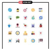 25 Creative Icons Modern Signs and Symbols of internet security device dart sport basketball Editable Vector Design Elements