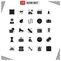 25 Creative Icons Modern Signs and Symbols of measurement sinker location microwave cooking Editable Vector Design Elements