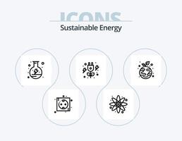 Sustainable Energy Line Icon Pack 5 Icon Design. energy. board. energy. power. energy vector