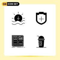 Set of Modern UI Icons Symbols Signs for sun interface add shield ui Editable Vector Design Elements