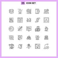 25 Line concept for Websites Mobile and Apps develop app search pay mobile Editable Vector Design Elements