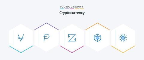 Cryptocurrency 25 Blue icon pack including coin. crypto currency. z coin. crypto. expanse vector