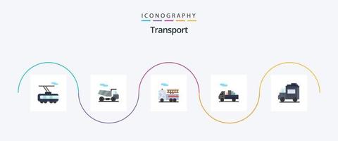 transporte plano 5 5 icono paquete incluso . envío. personas vector