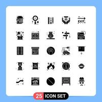 25 Creative Icons Modern Signs and Symbols of exit funding zoom donation education Editable Vector Design Elements