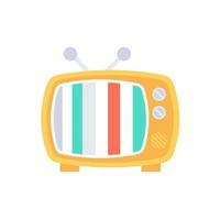 icono de tv en estilo moderno y plano aislado en fondo gris. símbolo de televisión para el diseño de su sitio web, logotipo, aplicación, ui. ilustración vectorial, eps10. vector