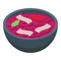 Bacon food icon isometric vector. Brazil cuisine vector