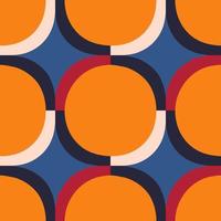 Abstract geometrical pattern in a retro style. Mid century modern texture. Bold and groovy seamless background. vector