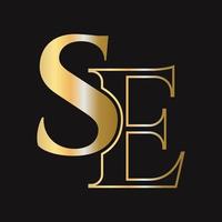 Monogram SE Logo Design. ES Logotype vector