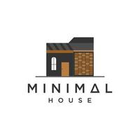 arquitectura de logotipo simple con diseño minimalista de ilustración de vector de símbolo de hogar moderno. diseño minimalista y moderno del logotipo de la casa industrial.