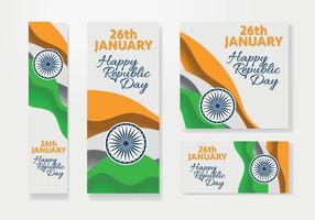 diseño de banner creativo abstracto del día de la república india. 26 de enero. vector