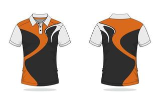 Tshirt polo design, orange template vector