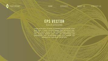 Yellow on brown vector cover web template with wavy lines. Smart design for business ads. Vector Abstract, science, futuristic, energy technology concept