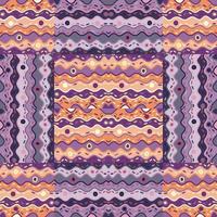Creative wave lines tile ornament. Abstract ethnic mosaic seamless pattern. Vintage line wallpaper. vector