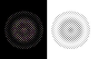 Circle halftone free, Monocromy Star halftone effect vector free, Abstract dotted circles