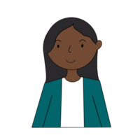 avatar de femme d'affaires plat simple png