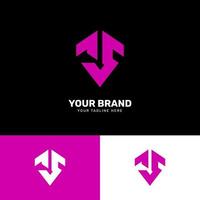 Simple minimalist modern unique logo design vector