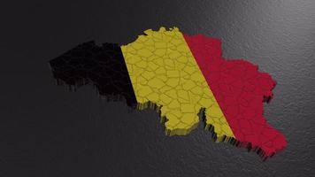 3D map of Belgium. Belgium map 3d. Map 3D rendering. video