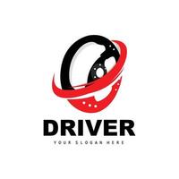 Car Steering Logo, Driver Vector, Transport Vehicle Design, Repair, Maintenance, Car Garage vector