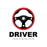 Car Steering Logo, Driver Vector, Transport Vehicle Design, Repair, Maintenance, Car Garage vector