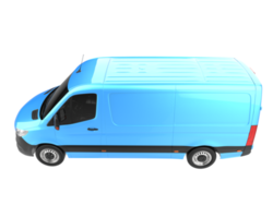 Cargo van isolated on transparent background. 3d rendering - illustration png