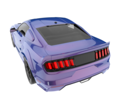 Muscle car isolated on transparent background. 3d rendering - illustration png