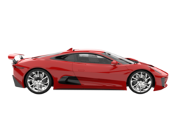 coche de carreras aislado sobre fondo transparente. Representación 3d - ilustración png