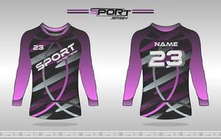 soccer jersey front and back concept long sleeve vector