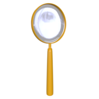 Magnifying glass isolated on transparent png