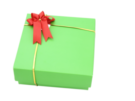 gift box with red ribbon bow isolated with clipping path for mockup png