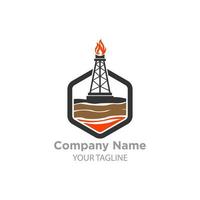 Icono de vector de logotipo de recursos de gas y petróleo, icono de símbolo de diseño de logotipo de aceite.