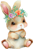 carino Pasqua coniglietto acquerello png