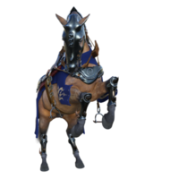 cavalo cavaleiro isolado renderização 3d png